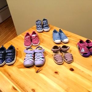 7 pairs toddler girl shoes